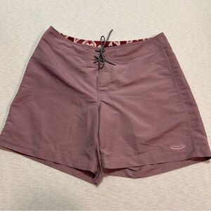 Patagonia Pataloha Womens Board Shorts Size 12 Purple‎ Nylon Lace Closure Pocket